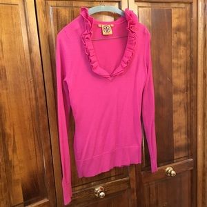 Tory Burch stretch blouse, size XS, Marino wool,
